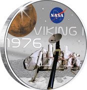 Samoa Half Dollar (History of NASA. Viking 1 1976) NASA VIKING I 1976 coin reverse