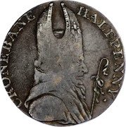 Ireland Halfpenny (Wicklow. Cronebane. Mule Reverse) CRONEBANE HALFPENNY. coin obverse Ireland Halfpenny (Wicklow. Cronebane. Mule Reverse) CRONEBANE HALFPENNY. coin obverse