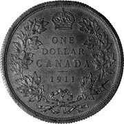 Canada One Dollar (George V. Pattern) KM# P16 ONE DOLLAR CANADA 1911 coin reverse Canada One Dollar (George V. Pattern) KM# P16 ONE DOLLAR CANADA 1911 coin reverse