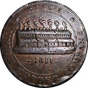 UK One Penny (Birmingham. Risca Union Copper Company) RISCA UNION COPPER COMPANY 1811 coin obverse