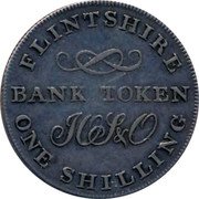 UK One Shilling (Flintshire Bank Token) FLINTSHIRE BANK TOKEN ONE SHILLING coin reverse UK One Shilling (Flintshire Bank Token) FLINTSHIRE BANK TOKEN ONE SHILLING coin reverse