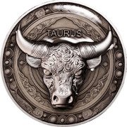 Niue Twelve Dollars (Taurus) TAURUS coin reverse Niue Twelve Dollars (Taurus) TAURUS coin reverse