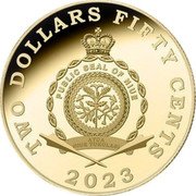 Niue Two Dollars Fifty Cents Duraini 2023  Proof TWO DOLLARS FIFTY CENTS PUBLIC SEAL OF NIUE ATUA NIUE TUKULAGI 2023 coin obverse