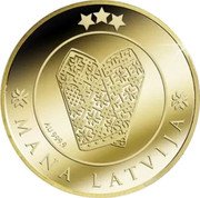 Niue Two Dollars Fifty Cents Duraini 2023  Proof AU 999.9 MANA LATVIJA coin reverse