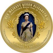 Niue Two Dollars (Royal Tour of Australia) HER MAJESTY QUEEN ELIZABETH II 70TH ANNIVERSARY ROYAL TOUR OF AUSTRALIA TWO DOLLARS 3 FEBRUARY - 1 APRIL 1954 "I DID BUT SEE HER PASSING BY, AND YET I LOVE HER TILL I DIE" - SIR ROBERT MENZIES, PRIME MINISTER OF AUSTRALIA. coin reverse Niue Two Dollars (Royal Tour of Australia) HER MAJESTY QUEEN ELIZABETH II 70TH ANNIVERSARY ROYAL TOUR OF AUSTRALIA TWO DOLLARS 3 FEBRUARY - 1 APRIL 1954 "I DID BUT SEE HER PASSING BY, AND YET I LOVE HER TILL I DIE" - SIR ROBERT MENZIES, PRIME MINISTER OF AUSTRALIA. coin reverse