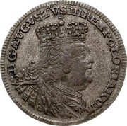 Poland 1 1/2 Grosz (Poltorak) (August III) D G AVGVSTVS III REX POLONIARUM coin obverse Poland 1 1/2 Grosz (Poltorak) (August III) D G AVGVSTVS III REX POLONIARUM coin obverse