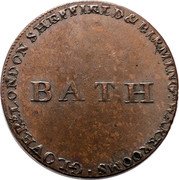 UK 1/2 Penny (Somersetshire. Bath. Glover's) BATH GLOVER &. LONDON SHEFFIELD & BIRMINGM WAREROOMS coin obverse UK 1/2 Penny (Somersetshire. Bath. Glover's) BATH GLOVER &. LONDON SHEFFIELD & BIRMINGM WAREROOMS coin obverse
