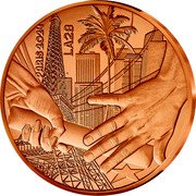 France 1/4 Euro (Handover Paris - Los Angeles) PARIS 2024 LA 2028 coin reverse France 1/4 Euro (Handover Paris - Los Angeles) PARIS 2024 LA 2028 coin reverse