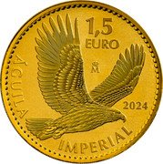 Spain 1.5 Euro Spanish Imperial Eagle 2024 M Reverse Proof 1,5 EURO M 2024 ÁGUILA IMPERIAL coin reverse Spain 1.5 Euro Spanish Imperial Eagle 2024 M Reverse Proof 1,5 EURO M 2024 ÁGUILA IMPERIAL coin reverse