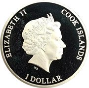 Cook Islands 1 Dollar Earth 2014 Proof ELIZABETH II COOK ISLANDS IRB 1 DOLLAR coin obverse Cook Islands 1 Dollar Earth 2014 Proof ELIZABETH II COOK ISLANDS IRB 1 DOLLAR coin obverse