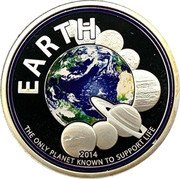 Cook Islands 1 Dollar Earth 2014 Proof EARTH 2014 THE ONLY PLANET KNOWN TO SUPPORT LIFE coin reverse Cook Islands 1 Dollar Earth 2014 Proof EARTH 2014 THE ONLY PLANET KNOWN TO SUPPORT LIFE coin reverse