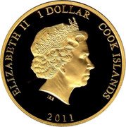Cook Islands 1 Dollar (Apollo 7 Saturn IVB) ELIZABETH II 1 DOLLAR COOK ISLANDS IRB 2011 coin obverse Cook Islands 1 Dollar (Apollo 7 Saturn IVB) ELIZABETH II 1 DOLLAR COOK ISLANDS IRB 2011 coin obverse