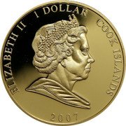 Cook Islands 1 Dollar Elizabeth II Diamond Wedding. With Collar 2007  Proof KM# 1198a ELIZABETH II 1 DOLLAR COOK ISLANDS 2007 coin obverse Cook Islands 1 Dollar Elizabeth II Diamond Wedding. With Collar 2007  Proof KM# 1198a ELIZABETH II 1 DOLLAR COOK ISLANDS 2007 coin obverse