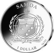 Samoa 1 Dollar (FIFA Women's World Cup) SAMOA FA'AVAE I LE ATUA SAMOA 5.8 G 1 DOLLAR AG 333 coin obverse