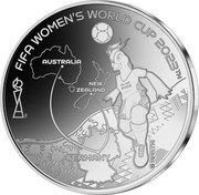 Samoa 1 Dollar (FIFA Women's World Cup) AUSTRALIA NEW ZEALAND GERMANY FIFA WOMEN'S WORLD CUP 2023™ ©FIFA.TM coin reverse