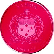 Samoa 1 Dollar (Galah Cockatoo) SAMOA FA'AVAE I LE ATUA SAMOA 10 G 1 DOLLAR TI 990 coin obverse