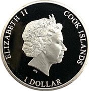 Cook Islands 1 Dollar (Venus) ELIZABETH II COOK ISLANDS IRB 1 DOLLAR coin obverse Cook Islands 1 Dollar (Venus) ELIZABETH II COOK ISLANDS IRB 1 DOLLAR coin obverse