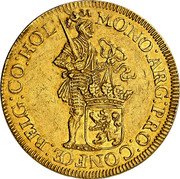 Netherlands 1 Ducat (Holland Province. 10 Ducat Weight) MO NO ARG PRO CONFOE BELG CO HOL coin obverse