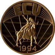 France 1 ECU (Jules Verne) 1994 ECU G coin reverse France 1 ECU (Jules Verne) 1994 ECU G coin reverse