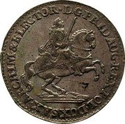 Poland 1 Grosz (August III. Knight) D G FRID AUG REX POL DUX SAX ARCHIM & ELECTOR coin obverse
