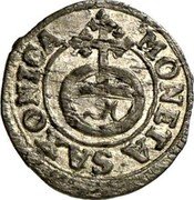 Poland 1 Halerz (1/18 Grosza) (August II the Strong) MONETA SAXONICA coin reverse Poland 1 Halerz (1/18 Grosza) (August II the Strong) MONETA SAXONICA coin reverse