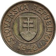 Slovakia 1 Koruna (Trial Strike) SLOVENSKA REPUBLIKA 1942 coin obverse Slovakia 1 Koruna (Trial Strike) SLOVENSKA REPUBLIKA 1942 coin obverse