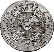 Poland 1 Talar (Stanislaus Augustus. Pattern) X EX MARCA COLONIEN 1766 coin reverse