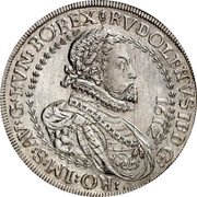 Austria 1 Thaler (Rudolf II Hall) RVDOLPHVS:II:DG: :RO:IM:S:AV:G:HVN:BO:REX 1612 coin obverse Austria 1 Thaler (Rudolf II Hall) RVDOLPHVS:II:DG: :RO:IM:S:AV:G:HVN:BO:REX 1612 coin obverse