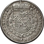 Austria 1 Thaler Rudolf II Hall. Date Under Bust 1606  NECNON ARCHIDVCES AV DVC BVR COMI TIROL coin reverse Austria 1 Thaler Rudolf II Hall. Date Under Bust 1606  NECNON ARCHIDVCES AV DVC BVR COMI TIROL coin reverse