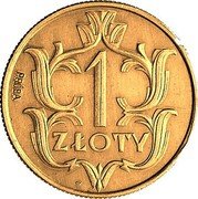 Poland 1 Zloty (Frame. Trial Strike. Proba at 10 O'clock) 1 ZŁOTY PRÓBA coin reverse Poland 1 Zloty (Frame. Trial Strike. Proba at 10 O'clock) 1 ZŁOTY PRÓBA coin reverse