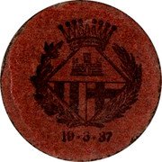 Spain 10 Centimos (Castellar del Valles) 19-3-37 coin obverse