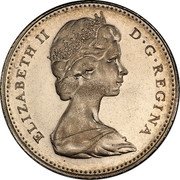 Canada 10 Cents (Centennial Trial Strike) ELIZABETH II D G REGINA coin obverse Canada 10 Cents (Centennial Trial Strike) ELIZABETH II D G REGINA coin obverse