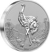Australia 10 Dollars (Next Generation Australian Emu. Piedfort) P125 2024 NM coin reverse Australia 10 Dollars (Next Generation Australian Emu. Piedfort) P125 2024 NM coin reverse