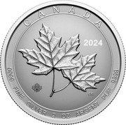 Canada 10 Dollars (Twin Maples. Bullion) CANADA 2024 9999 FINE SILVER 2 OZ ARGENT PUR 9999 CG coin reverse Canada 10 Dollars (Twin Maples. Bullion) CANADA 2024 9999 FINE SILVER 2 OZ ARGENT PUR 9999 CG coin reverse