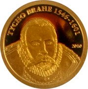 Cook Islands 10 Dollars (Tycho Brahe) TYCHO BRAHE 1546 - 1601 2010 coin reverse