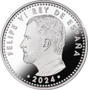 Spain 10 Euro 200th Anniversary of the Public Treasury 2024 M Proof FELIPE VI REY DE ESPAÑA 2024 coin obverse Spain 10 Euro 200th Anniversary of the Public Treasury 2024 M Proof FELIPE VI REY DE ESPAÑA 2024 coin obverse