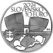 Slovakia 10 Euro (80th Anniversary of the Slovak National Uprising) 2024 SLOVENSKO 10 EURO Mᴋ FZ coin obverse