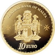 Malta 10 Euro (Maltese Cross) CENTRAL BANK OF MALTA 10 EURO coin obverse
