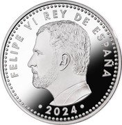 Spain 10 Euro Spain Champion of UEFA Euro 2024 2024 M Proof FELIPE VI REY DE ESPAÑA 2024 coin obverse
