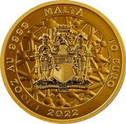 Malta 10 Euro (Stanislaw Lem) FIDUCIA 1908 FORTIS MALTA 10 EURO 2022 1/10 OZ AU 9999 coin obverse