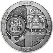 Malta 10 Euro (Stanislaw Lem) FIDUCIA 1908 FORTIS MALTA 2022 10 EURO 2 OZ AG 999 coin obverse Malta 10 Euro (Stanislaw Lem) FIDUCIA 1908 FORTIS MALTA 2022 10 EURO 2 OZ AG 999 coin obverse