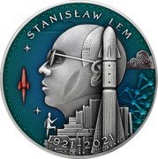 Malta 10 Euro (Stanislaw Lem) STANISŁAW LEM 1921-2021 coin reverse Malta 10 Euro (Stanislaw Lem) STANISŁAW LEM 1921-2021 coin reverse