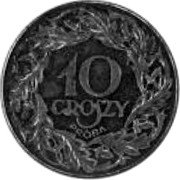 Poland 10 Groszy (German Occupation WW II. Trial Strike) 10 GROSZY PRÓBA coin reverse Poland 10 Groszy (German Occupation WW II. Trial Strike) 10 GROSZY PRÓBA coin reverse