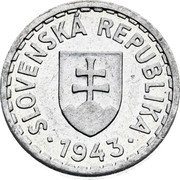 Slovakia 10 Halierov (Pattern) SLOVENSKÁ REPUBLIKA 1943 coin obverse Slovakia 10 Halierov (Pattern) SLOVENSKÁ REPUBLIKA 1943 coin obverse