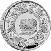 UK 10 Pounds (The Waterloo Medal Allied Leaders)  coin reverse UK 10 Pounds (The Waterloo Medal Allied Leaders)  coin reverse