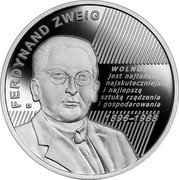 Poland 10 Zlotych Ferdynand Zweig 2021 MW Proof FERDYNAND ZWEIG 1896-1988 KDK WOLNOŚĆ JEST NAJTAŃSZĄ I NAJLEPSZĄ SZTUKĄ RZĄDZENIA I GOSPODAROWANIA coin reverse Poland 10 Zlotych Ferdynand Zweig 2021 MW Proof FERDYNAND ZWEIG 1896-1988 KDK WOLNOŚĆ JEST NAJTAŃSZĄ I NAJLEPSZĄ SZTUKĄ RZĄDZENIA I GOSPODAROWANIA coin reverse