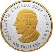 Canada 100 Dollars (The Cycle of Life) CHARLES III CANADA 2024 D G REX 100 DOLLARS SR coin obverse Canada 100 Dollars (The Cycle of Life) CHARLES III CANADA 2024 D G REX 100 DOLLARS SR coin obverse