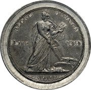 Italy 100 Lire Victor Emmanuel III Pattern. Agricultural Italy 1912 R REGNO D'ITALIA LIRE 100 E. BONINSEGNA M. L. GIORGI INC R 1912 coin reverse Italy 100 Lire Victor Emmanuel III Pattern. Agricultural Italy 1912 R REGNO D'ITALIA LIRE 100 E. BONINSEGNA M. L. GIORGI INC R 1912 coin reverse