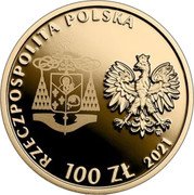 Poland 100 Zlotych Beatification of Cardinal Stefan Wyszynski 2021 MW Proof RZECZPOSPOLITA POLSKA 2021 100 ZŁ MW coin obverse