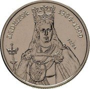 Poland 100 Zlotych Queen Jadwiga. Trial Strike 1988 MW JADWIGA 1384-1399 PRÓBA coin reverse Poland 100 Zlotych Queen Jadwiga. Trial Strike 1988 MW JADWIGA 1384-1399 PRÓBA coin reverse